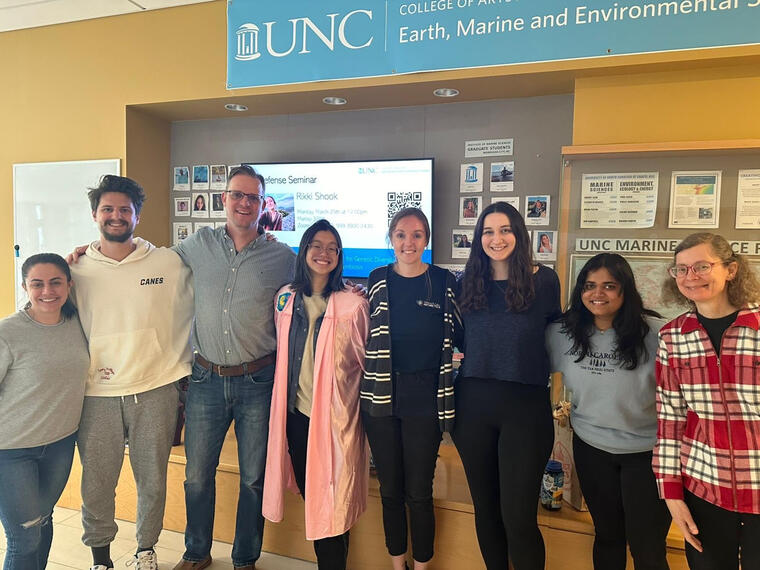 Celebrating with lab mates after successfully defending my masters thesis!